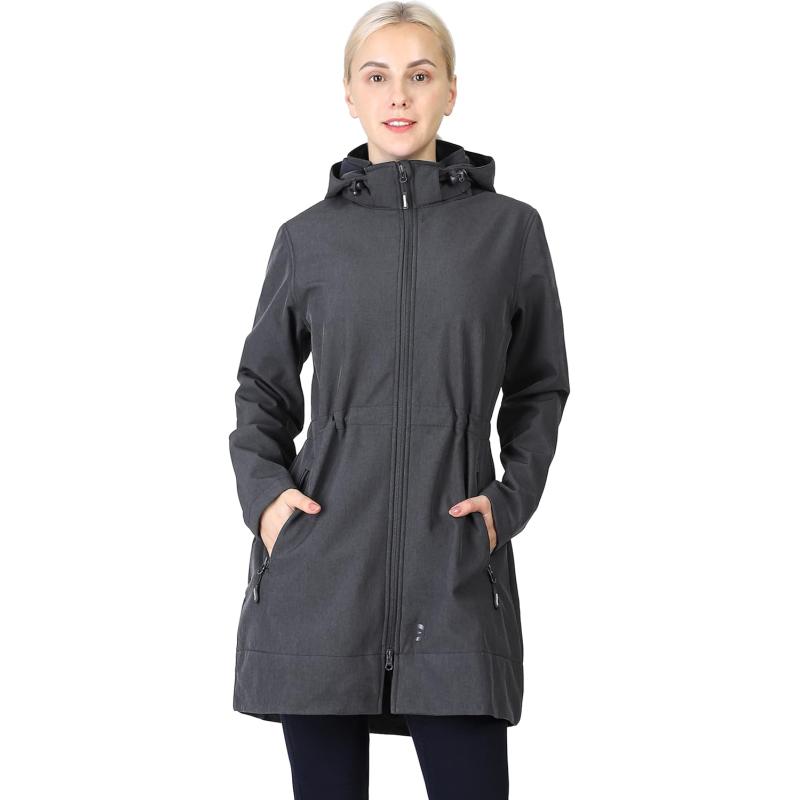 Outdoor Ventures Women’s Softshell Jacket with Removable Hood Fleece ...